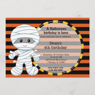 Invitation Joli anniversaire d'halloween