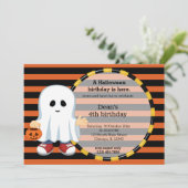 Invitation Joli anniversaire d'halloween (Debout devant)