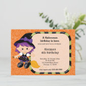 Invitation Joli anniversaire d'halloween (Debout devant)