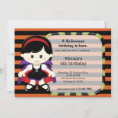 Invitation Joli anniversaire d'halloween (Devant)