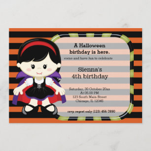 Invitation Joli anniversaire d'halloween