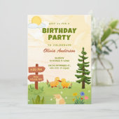 Invitation Joli anniversaire ensoleillé (Debout devant)