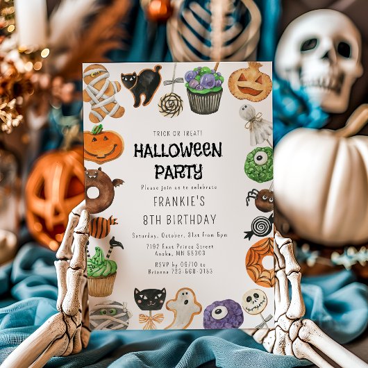 Invitation Joli Anniversaire Halloween Trick Or Treat