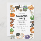 Invitation Joli Anniversaire Halloween Trick Or Treat (Devant)