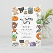 Invitation Joli Anniversaire Halloween Trick Or Treat (Debout devant)