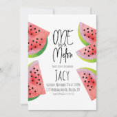 Invitation Joli Anniversaire Pastèque Aquarelle Fête d'Été (Devant)