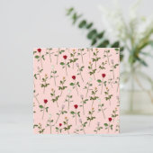 Invitation Joli anniversaire Rose (Debout devant)