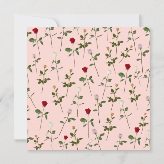 Invitation Joli anniversaire Rose (Devant)