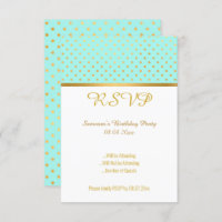 Joli Aqua Gold Polka point toutes les occasions RS