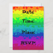 Invitation Joli arc-en-ciel abstrait 5x7 toute occasion (Dos)