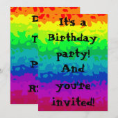 Invitation Joli arc-en-ciel abstrait 5x7 toute occasion (Devant / Derrière)