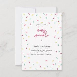 Invitation Joli Arc-en-ciel arroser bébé Sprinkle Douche