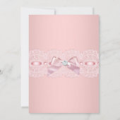 Invitation Joli arc en dentelle rose haute Fête des mariées d (Dos)