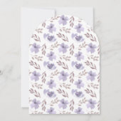 Invitation Joli Arché Violet Fête des mariées Florale (Dos)