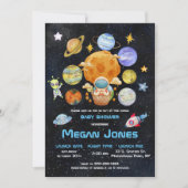 Invitation Joli Astronaute Spatial Alien Moderne | Shower de  (Devant)