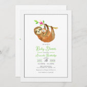 Invitation Joli Baby shower à thème (Devant / Derrière)