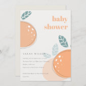 Invitation Joli Baby shower Abstrait orange Fruity Bold (Devant / Derrière)