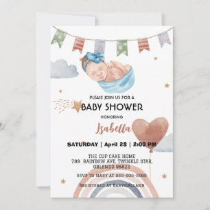 Invitation Joli baby shower africain américain garçons