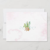 Invitation Joli Baby shower Brown de petite fille de sirène (Dos)