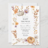 Invitation Joli Baby shower Citrouille (Devant)