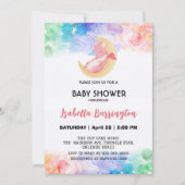 Invitation Joli baby shower d'aquarelle de dinosaure dragon b (Devant)