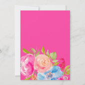 Invitation Joli baby shower d'aquarelle fleurie bohème (Dos)