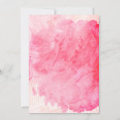 Invitation Joli Baby shower d'aquarelle rose (Dos)