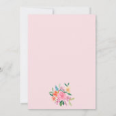 Invitation Joli baby shower d'arche fleurie de jardin (Dos)