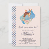 Invitation Joli Baby shower de cerfs à l'aquarelle Brown (Devant)