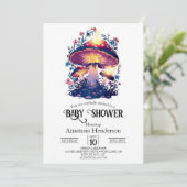 Invitation Joli Baby shower de champignons Dreamy (Debout devant)