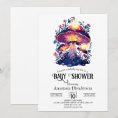 Invitation Joli Baby shower de champignons Dreamy (Devant / Derrière)