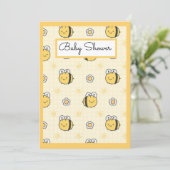Invitation Joli Baby shower de fille Bumble Bee Boy (Debout devant)