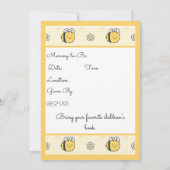 Invitation Joli Baby shower de fille Bumble Bee Boy (Dos)