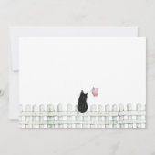 Invitation Joli baby shower de fleurs de chats (Dos)