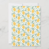 Invitation Joli Baby shower de Fruit de citron jaune (Dos)