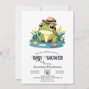 Invitation Joli Baby shower de grenouille