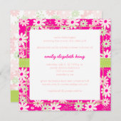 Invitation Joli baby shower de jardin rose (Devant / Derrière)