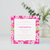 Invitation Joli baby shower de jardin rose (Debout devant)
