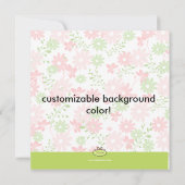 Invitation Joli baby shower de jardin rose (Dos)