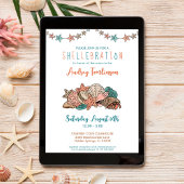 Invitation Joli Baby shower de plage Seashells