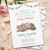 Invitation Joli Baby shower de plage Seashells