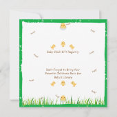 Invitation Joli Baby shower de poussins pour bébé jaune (Dos)