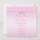 Invitation Joli baby shower de princesse Coach Pink (Dos)
