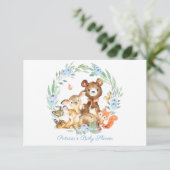 Invitation Joli Baby shower de verdure en bois Raffle de couc (Debout devant)