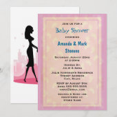 Invitation Joli Baby shower d'empreintes bébé (Devant / Derrière)