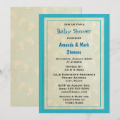 Invitation Joli Baby shower d'empreintes bébé (Devant / Derrière)