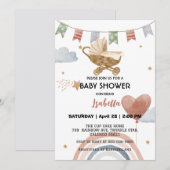 Invitation Joli baby shower des filles afro-américaines (Devant / Derrière)