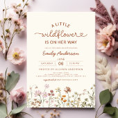 Invitation Joli Baby shower En Terracotta Un Peu Fleur sauvag