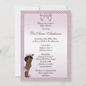 Invitation Joli Baby shower ethnique Princesse Vintage (Dos)
