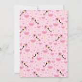 Invitation Joli Baby shower Flamant rose Plage tropicale Fill (Dos)